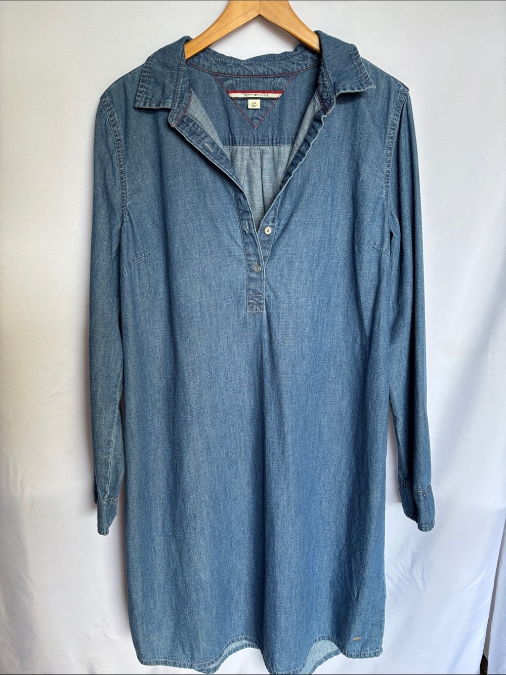 Tommy Hilfiger Blue Denim Button-Up Shirt Dress